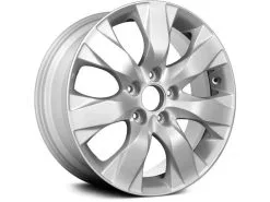 Action Crash - Aluminum Wheel - All Painted Silver - 7 Spoke - 5 Lug - 17 X 7.5 Inch - 55mm Offset - 2008 - 2011 Honda Accord Coupe / Sedan - ALY63934U20N
