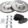 TRQ - Front Ceramic Brake Pad And Rotor Kit - 5 Lug - 2003 - 2008 Toyota Corolla - BKA10570 -Engine Electrical shop D0114 X893299 1