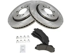 TRQ - Front Ceramic Brake Pads And Rotor Kit - 6 Lug - Vented Front Rotors - 2010 - 2017 Ford F-150 (with 6 Lug Wheels) - BKA11469