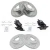 TRQ - Front And Rear Ceramic Brake Pads And Cross Drilled And Slotted Rotor Kit - 4 Lug - Vented Front Rotors - Solid Rear Rotors - 2002 - 2006 Mini Cooper (Up To 7/12/2006) - BKA12342 -Engine Electrical shop D0116 R824927 1