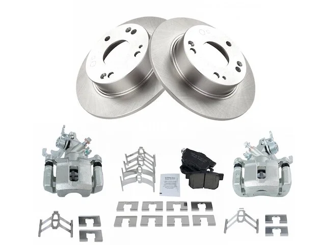 TRQ - Rear Ceramic Brake Pad Rotor And Caliper Set - 2003 - 2007 Honda Accord - BKA14037 3 TRQ - Rear Ceramic Brake Pad Rotor And Caliper Set - 2003 - 2007 Honda Accord - BKA14037