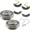 DIY Solutions - Rear Brake Drum And Brake Shoe 4 Piece Kit - 2005 - 2008 GMC Sierra 1500 (with Rear Drum Brakes) - BFS00100 -Engine Electrical shop D0117 C546832 1