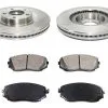 DuraGo - Front Semi Metallic Brake Pads And Rotor Kit - 2007 - 2014 Ford Edge - BK7125712 -Engine Electrical shop D0122 J996132 1