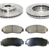 DuraGo - Front Ceramic Brake Pad And Rotor Kit - 2012 - 2016 Honda CRV AWD - BK7114336 -Engine Electrical shop D0125 X289975 1