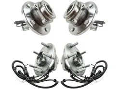 TRQ - Front And Rear Wheel Hub And Bearing Kit 4 Piece Set - 2008 - 2011 Chrysler Town And Country - BHA86483