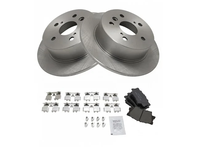 TRQ - Rear Ceramic Brake Pads And Rotor Kit - 5 Lug - Solid Rotors - 2007 - 2011 Toyota Camry - BKA11110 3 TRQ - Rear Ceramic Brake Pads And Rotor Kit - 5 Lug - Solid Rotors - 2007 - 2011 Toyota Camry - BKA11110