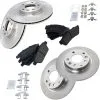 TRQ - Front And Rear Semi-Metallic Brake Pad And Rotor Kit - 2006 - 2012 Ford Fusion - BKA11183 -Engine Electrical shop D0146 M449584 1