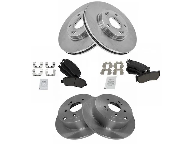 DIY Solutions - Front And Rear Ceramic Brake Pads And Rotor Kit - 5 Lug - Vented Front Rotors - Solid Rear Rotors - 2007 - 2009 Hyundai Santa Fe - BFS00681 4 DIY Solutions - Front And Rear Ceramic Brake Pads And Rotor Kit - 5 Lug - Vented Front Rotors - Solid Rear Rotors - 2007 - 2009 Hyundai Santa Fe - BFS00681 - Image 2