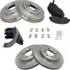 TRQ - Front And Rear Semi Metallic Brake Pad Rotor Shoe Drum Kit - 2001 - 2005 Honda Civic - BKA11960 -Engine Electrical shop D0149 R321665 1