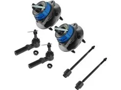 TRQ - Wheel Hub Assembly And Tie Rod End Kit - 6 Piece - 2000 - 2013 Chevrolet Impala - PSA58472