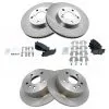 TRQ - Front And Rear Semi-Metallic Brake Pad And Rotor Kit - 5-Lug - 2007 - 2018 Lexus ES350 - BKA11764 -Engine Electrical shop D0156 Y625621 1