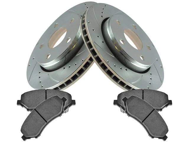 DIY Solutions - Front Ceramic Brake Pad And Cross Drilled And Slotted Rotor Kit - 2007 - 2017 Jeep Wrangler (with RPO Code BRW (Standard Brakes) - BFS01910 3 DIY Solutions - Front Ceramic Brake Pad And Cross Drilled And Slotted Rotor Kit - 2007 - 2017 Jeep Wrangler (with RPO Code BRW (Standard Brakes) - BFS01910