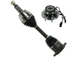 TRQ - Front CV Axle And Wheel Bearing Hub Assembly Kit - 1999 - 2006 Chevrolet Silverado 1500 4WD With 6 Lug Wheels - BHA52921