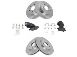 TRQ - Front And Rear Semi Metallic Brake Pad And Rotor Kit - 2004 - 2012 Chevy Malibu - BKA11531