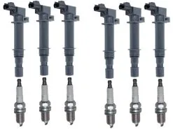 DIY Solutions - Ignition Coil And Spark Plug Kit - 12 Piece - 2004 - 2008 Dodge Dakota 3.7L V6 - IGN01085