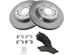 TRQ - Front Ceramic Brake Pad And Rotor Kit - 6 Lug - 2007 - 2016 GMC Acadia - BKA11409