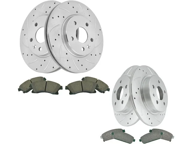 DIY Solutions - Front And Rear Ceramic Brake Pad And Cross Drilled And Slotted Rotor Kit - 2011 - 2015 Chevrolet Cruze - BFS01965 3 DIY Solutions - Front And Rear Ceramic Brake Pad And Cross Drilled And Slotted Rotor Kit - 2011 - 2015 Chevrolet Cruze - BFS01965