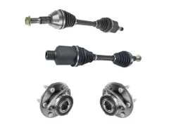 TRQ - Front CV Axle And Wheel Bearing Hub Assembly Kit - 4 Piece - 2009 - 2017 Chevrolet Traverse - CSA64097