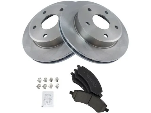 TRQ - Front Ceramic Brake Pad And Rotor Kit - 5 Lug - Vented Rotors - 2005 - 2010 Dodge Dakota - BKA10875 4 TRQ - Front Ceramic Brake Pad And Rotor Kit - 5 Lug - Vented Rotors - 2005 - 2010 Dodge Dakota - BKA10875 -Engine Electrical shop D0176 D959419 1