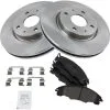 TRQ - Front Ceramic Brake Pad And Rotor Kit - 2008 - 2011 Ford Focus - BKA11411 -Engine Electrical shop D0178 H893189 1