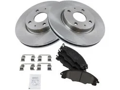 TRQ - Front Ceramic Brake Pad And Rotor Kit - 2008 - 2011 Ford Focus - BKA11411