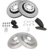TRQ - Front And Rear Ceramic Brake Pad And Rotor Kit - 5 Lug - Vented Front Rotors - Solid Rear Rotors - 2005 - 2007 Ford Five Hundred - BKA11055 -Engine Electrical shop D0179 B441518 1