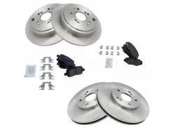 TRQ - Front And Rear Ceramic Brake Pad And Rotor Kit - 2003 - 2008 Honda Pilot - BKA11246