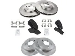 TRQ - Front And Rear Brake Pad And Rotor Kit - 2000 - 2005 Chevrolet Impala 5 Lug (Up To VIN 59143075) - BKA11235