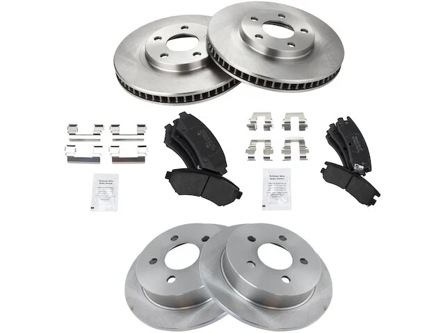 TRQ - Front And Rear Brake Pad And Rotor Kit - 2000 - 2005 Chevrolet Impala 5 Lug (Up To VIN 59143075) - BKA11235 3 TRQ - Front And Rear Brake Pad And Rotor Kit - 2000 - 2005 Chevrolet Impala 5 Lug (Up To VIN 59143075) - BKA11235