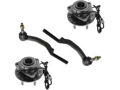 TRQ - Wheel Hub Assembly And Tie Rod End 4 Piece Set - 2002 - 2009 Chevy Trailblazer - PSA58473