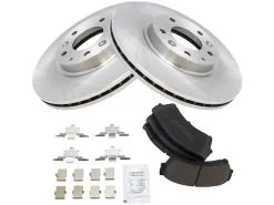 TRQ - Front Ceramic Brake Pads And Rotor Kit - 2006 - 2012 Ford Fusion - BKA10663