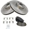 TRQ - Front Ceramic Brake Pads And Rotor Kit - 5 Lug - Vented Front Rotors - 2002 - 2005 Subaru Outback Naturally Aspirated (Up To 09/00/2001) - BKA11032 -Engine Electrical shop D0187 R947916 1