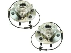 TRQ - Front Wheel Hub And Bearing Kit 2 Piece Set - 2014 - 2017 Chevrolet Silverado 1500 4WD - BHA53838