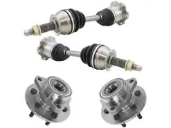 TRQ - Axle And Wheel Hub Bearing Assembly Kit - 4 Piece - 1998 - 1999 Dodge Durango 4WD (with Rear Wheel ABS Brakes) - CSA64070