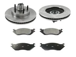 DuraGo - Front Semi-Metallic Brake Pad And Rotor Kit - 2004 - 2006 Ford E-150 - BK7098312