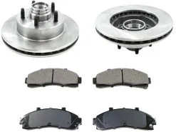 DuraGo - Front Semi Metallic Brake Pads And Rotor Kit - 1998 - 2001 Ford Ranger RWD With 2-Wheel ABS - BK7091812