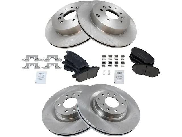 TRQ - Front And Rear Ceramic Brake Pads And Rotor Kit - Vented Rotors - 2007 - 2015 Mazda CX-9 - BKA11721 3 TRQ - Front And Rear Ceramic Brake Pads And Rotor Kit - Vented Rotors - 2007 - 2015 Mazda CX-9 - BKA11721