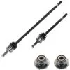 TRQ - Front Axle And Wheel Hub Assembly Kit 4 Piece Set - 1999 - 2004 Jeep Grand Cherokee - BHA52929 -Engine Electrical shop D0197 D262217 1