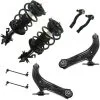 TRQ - Front Strut Coil Spring Control Arm Tie Rod Kit 8 Piece Set - 2007 - 2012 Nissan Sentra - PSA59785 -Engine Electrical shop D0199 H247376 1